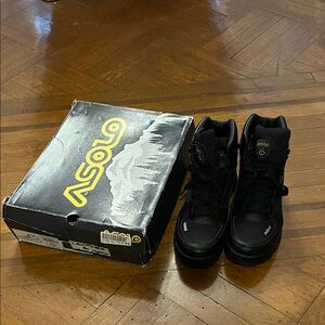 Asolo Black High-Top Boots